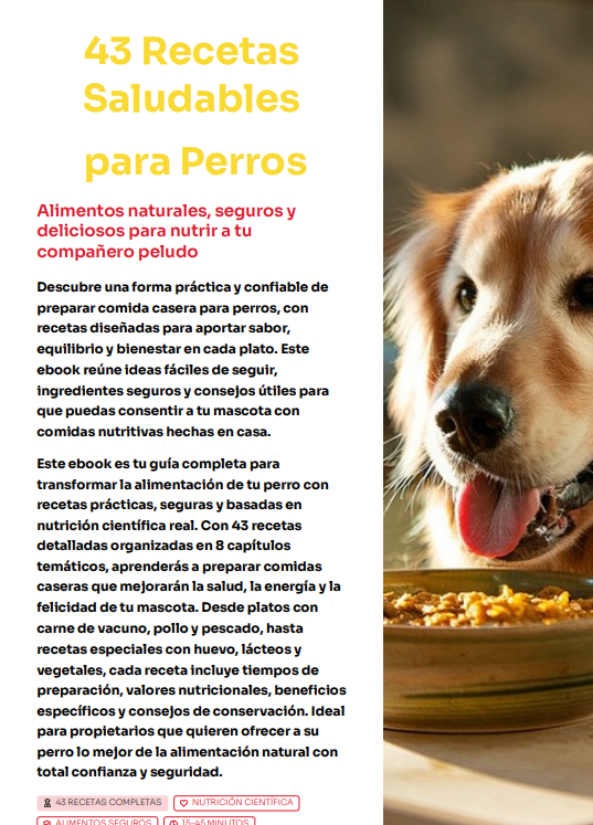 Portada de 43 Recetas Saludables para Perros